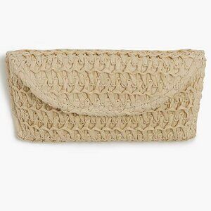 J. Crew Vacation Vibes Straw Raffia Eyeglass Sunglasses Case